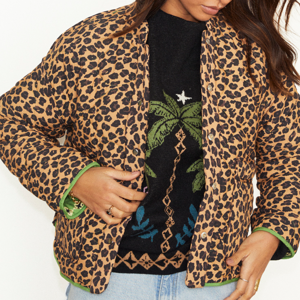 Never Fully Dressed Reversible Wild Jungle Quilted Jacket